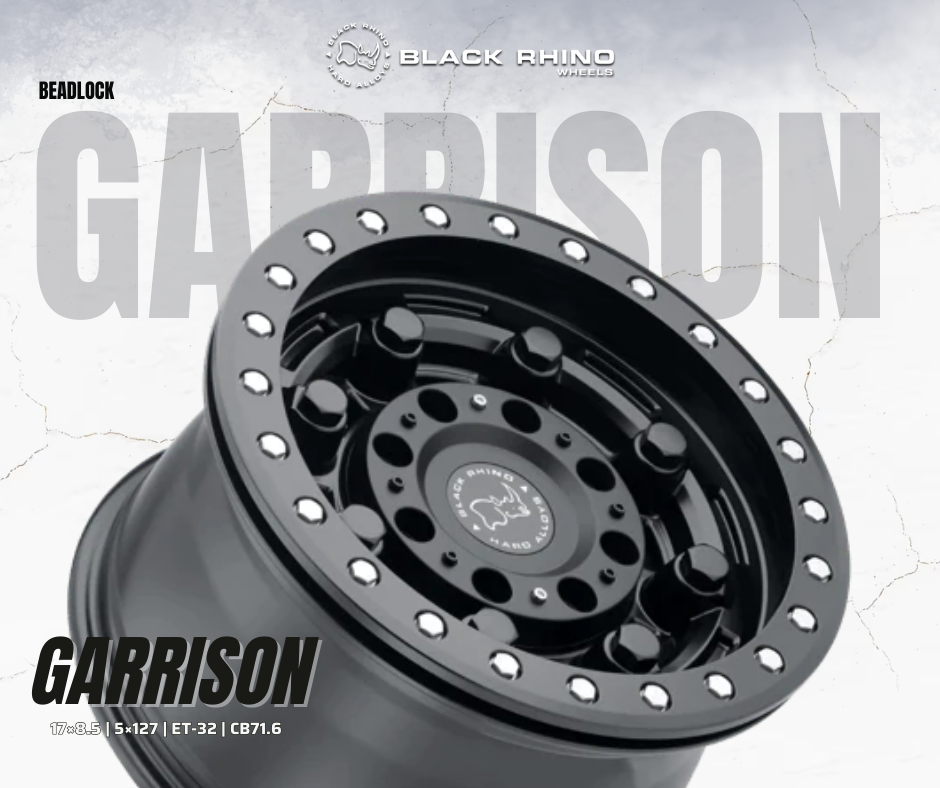 Mâm Black Rhino Garrison Beadlock cho Jeep 17×8.5 | 5×127 | ET-32 | CB71.6 (Đen mờ)
